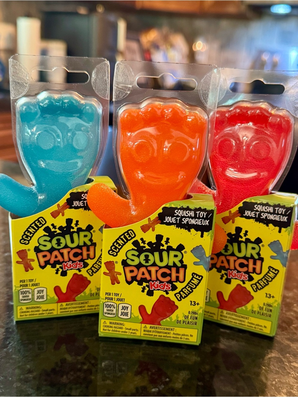 Sour Patch Kids Scented Squish Toy - Blue, Orange, Red